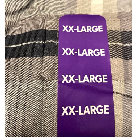 Lands End Mens Gray Plaid Button-Up Shirt XX-Large Cotton Blend - Picture 3 of 4